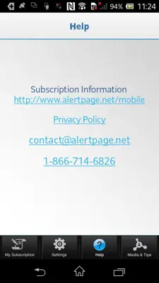Alertpage Mobile android App screenshot 2